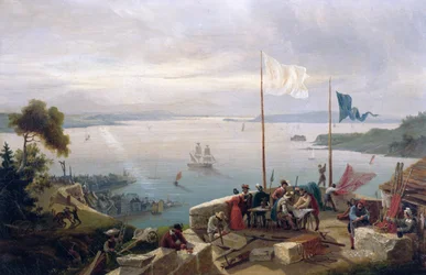 Fundación de la ciudad de Quebec por Samuel de Champlain en 1608, 1848